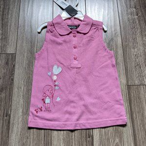 [KIDS 2/$20] NWT Baby Girl (23M) - TOUT COMPTE FAIT Sleeveless Polo